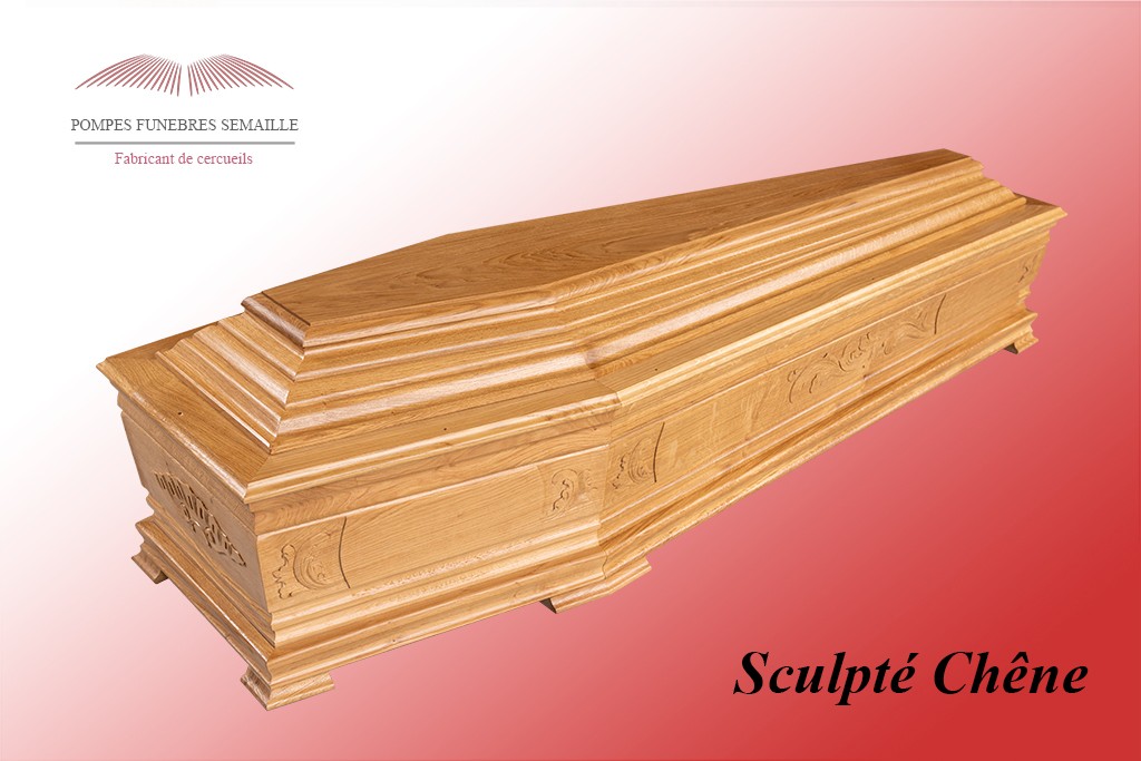 Cercueil Sculpté Chêne